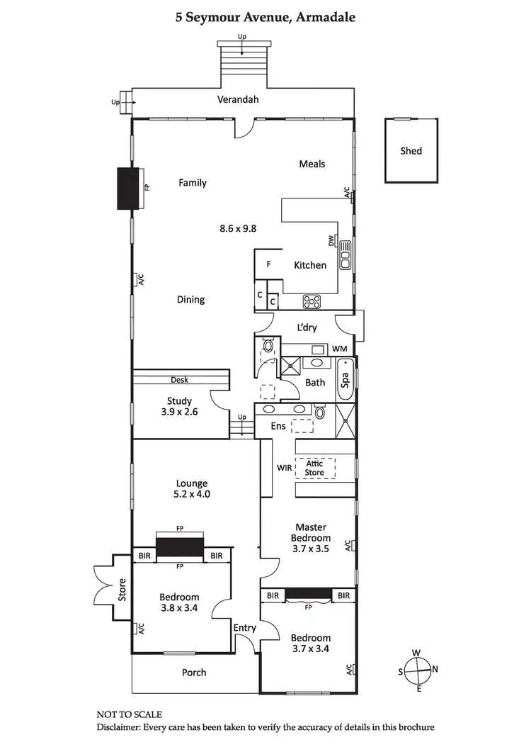Floorplan of Homely house listing, 5 Seymour Avenue, Armadale VIC 3143