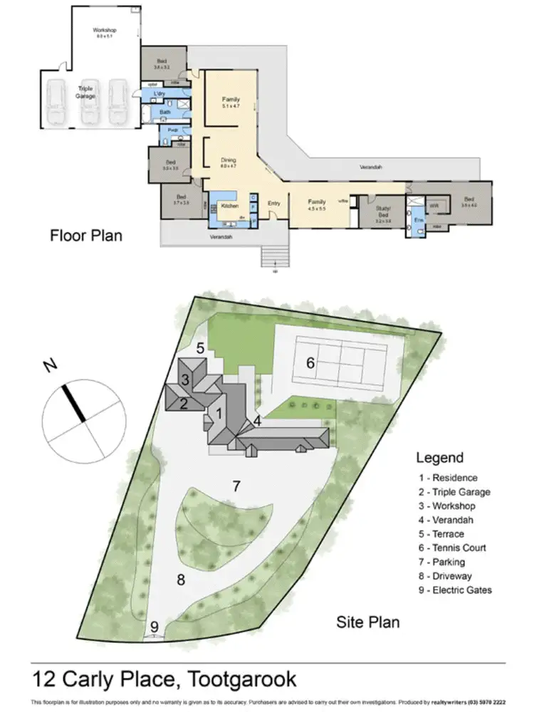 Floorplan of Homely house listing, 12 Carly Place, Tootgarook VIC 3941
