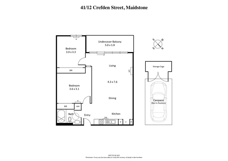 Floorplan of Homely apartment listing, 41/12 Crefden Street, Maidstone VIC 3012