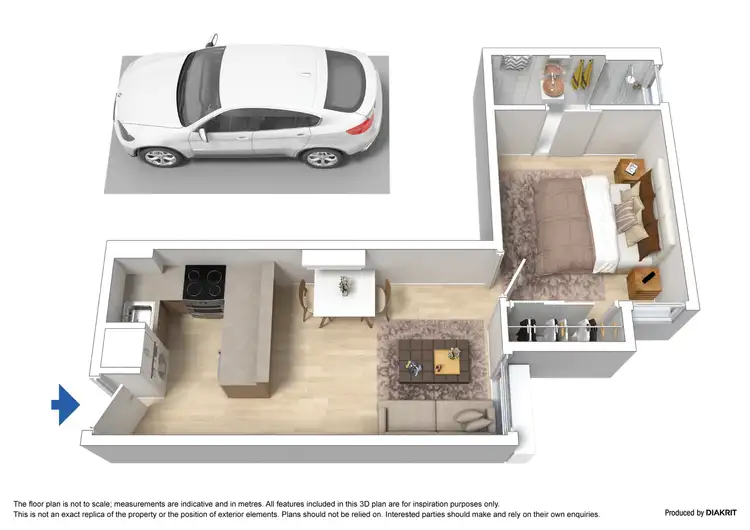 Floorplan of Homely apartment listing, 416/585 La Trobe Street, Melbourne VIC 3000