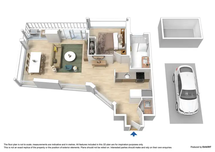 Floorplan of Homely apartment listing, 1701/22-24 Jane Bell Lane, Melbourne VIC 3000