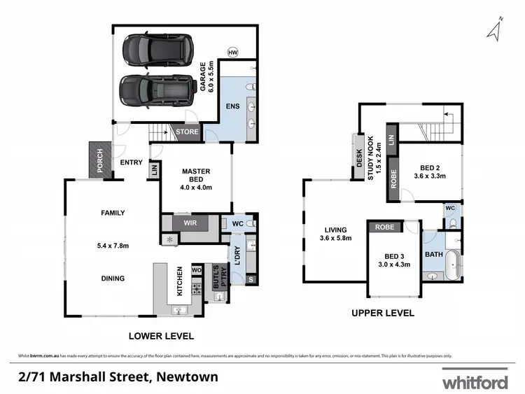 Floorplan of Homely townhouse listing, 2/71 Marshall Street, Newtown VIC 3220