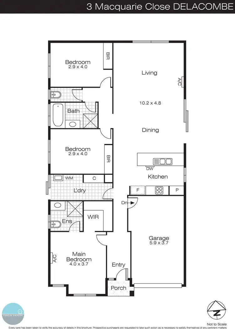 Floorplan of Homely house listing, 3 Macquarie Close, Delacombe VIC 3356
