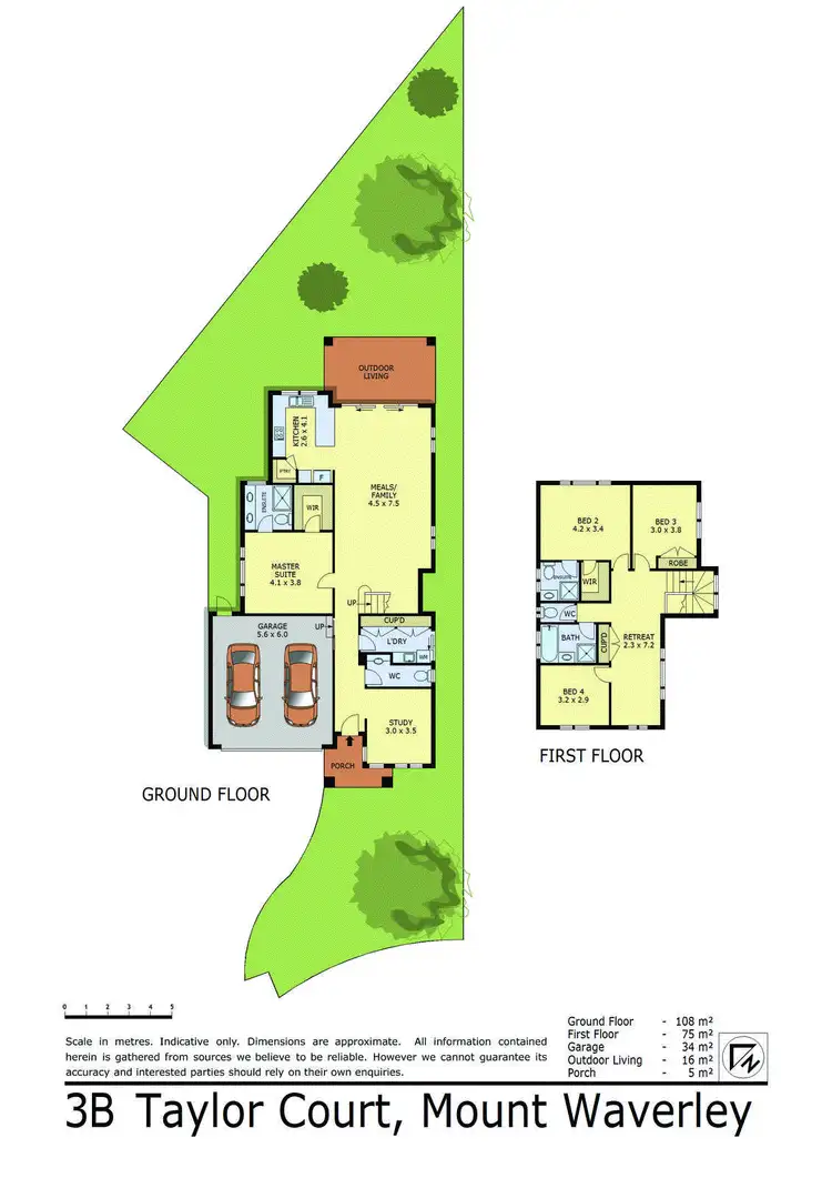 Floorplan of Homely townhouse listing, 3B Taylor Court, Mount Waverley VIC 3149