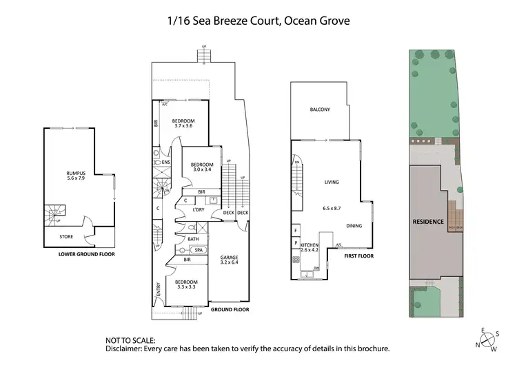 Floorplan of Homely townhouse listing, 1/16 Sea Breeze Court, Ocean Grove VIC 3226
