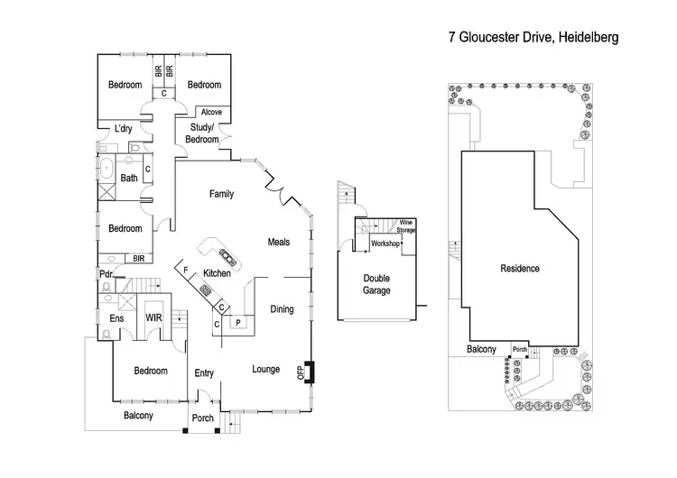 Floorplan of Homely house listing, 7 Gloucester Drive, Heidelberg VIC 3084