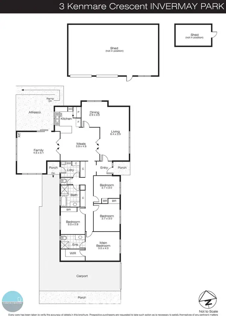 Floorplan of Homely house listing, 3 Kenmare Crescent, Invermay Park VIC 3350