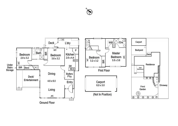Floorplan of Homely townhouse listing, 1/508 Waterdale Road, Heidelberg Heights VIC 3081