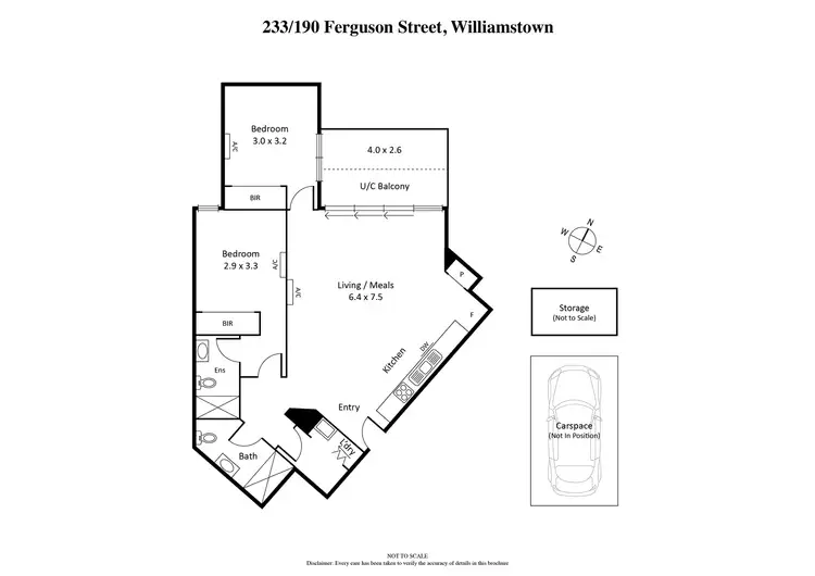 Floorplan of Homely apartment listing, 233/190 Ferguson Street, Williamstown VIC 3016