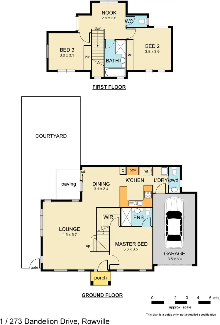 Floorplan of Homely townhouse listing, 1/273 Dandelion Drive, Rowville VIC 3178