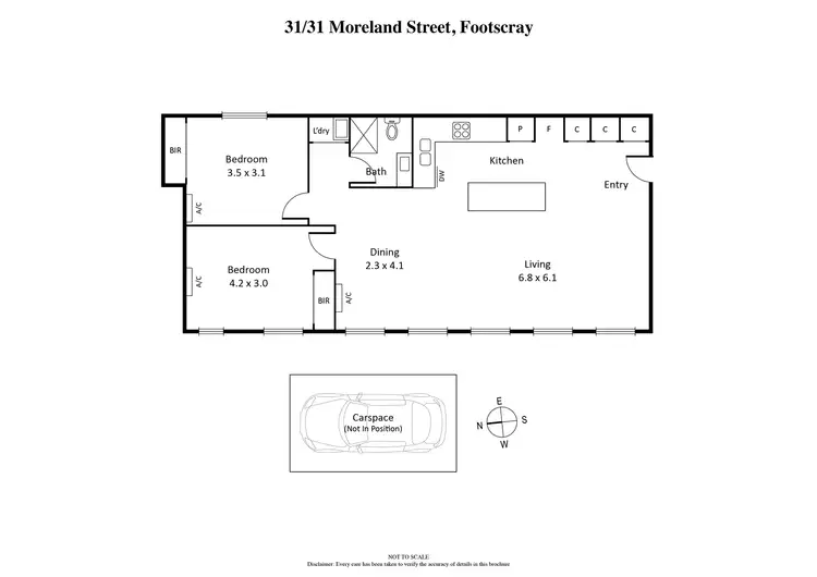 Floorplan of Homely apartment listing, 31/31 Moreland Street, Footscray VIC 3011