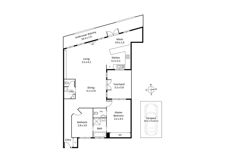 Floorplan of Homely apartment listing, 5/78-88 Douglas Parade, Williamstown VIC 3016
