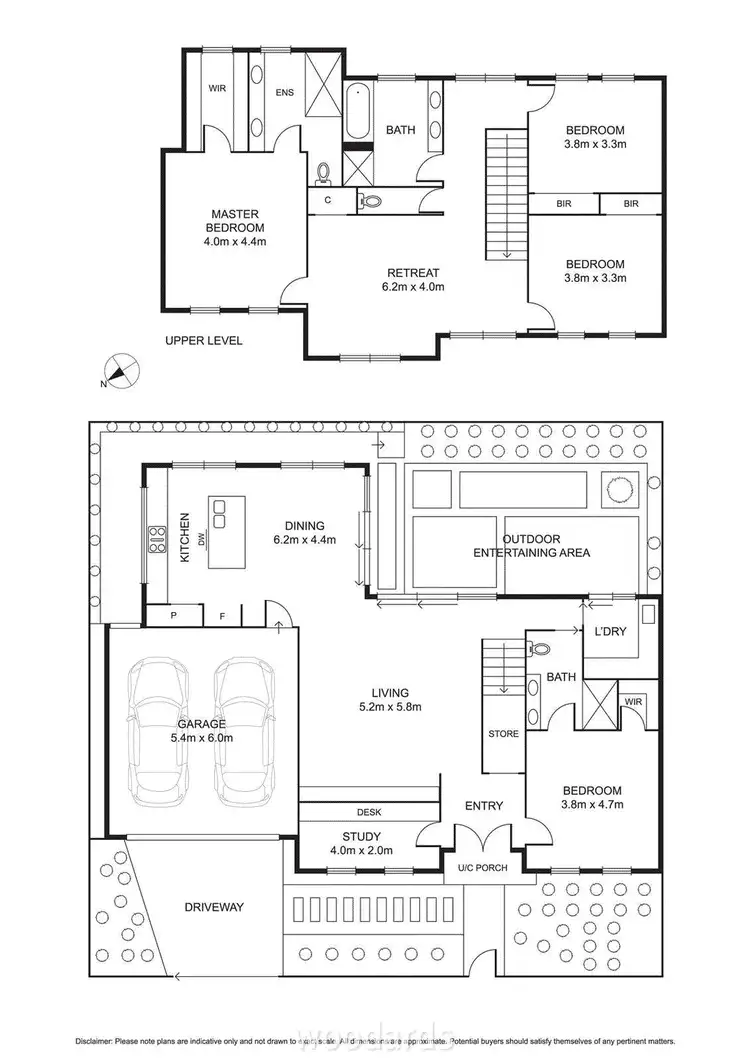 Floorplan of Homely townhouse listing, 50A Robert Street, Bentleigh VIC 3204