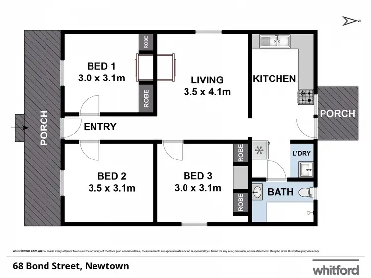 Floorplan of Homely house listing, 68 Bond Street, Newtown VIC 3220