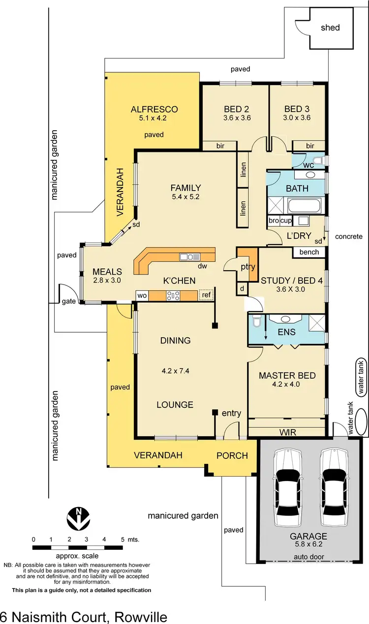 Floorplan of Homely house listing, 6 Naismith Court, Rowville VIC 3178