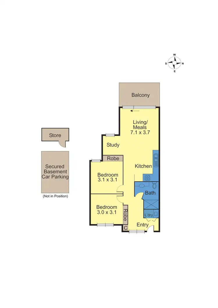 Floorplan of Homely apartment listing, 27/115 Neerim Road, Glen Huntly VIC 3163