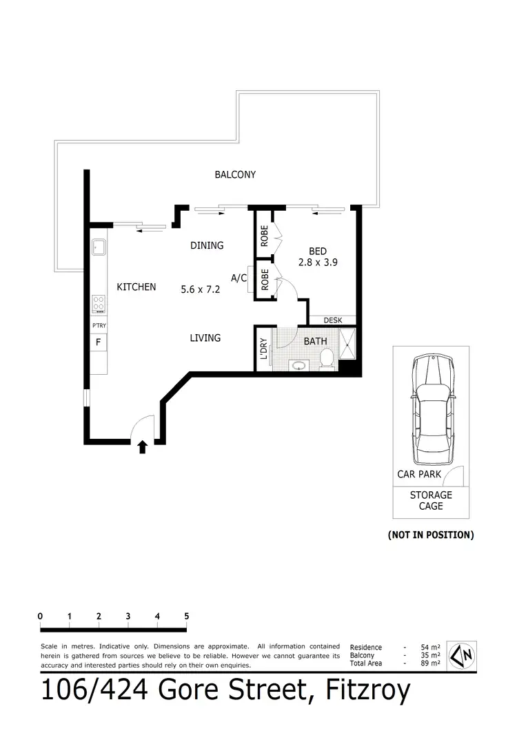 Floorplan of Homely apartment listing, 106/424 Gore Street, Fitzroy VIC 3065