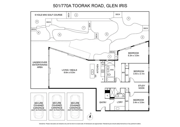 Floorplan of Homely apartment listing, 501/770a Toorak Road, Glen Iris VIC 3146