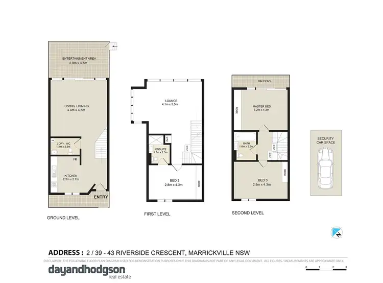 Floorplan of Homely townhouse listing, 2/39-41 Riverside Crescent, Marrickville NSW 2204