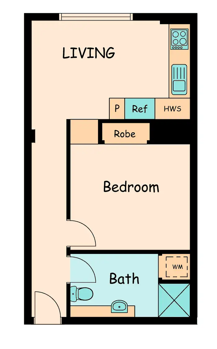 Floorplan of Homely apartment listing, 610/29 Market Street, Melbourne VIC 3000