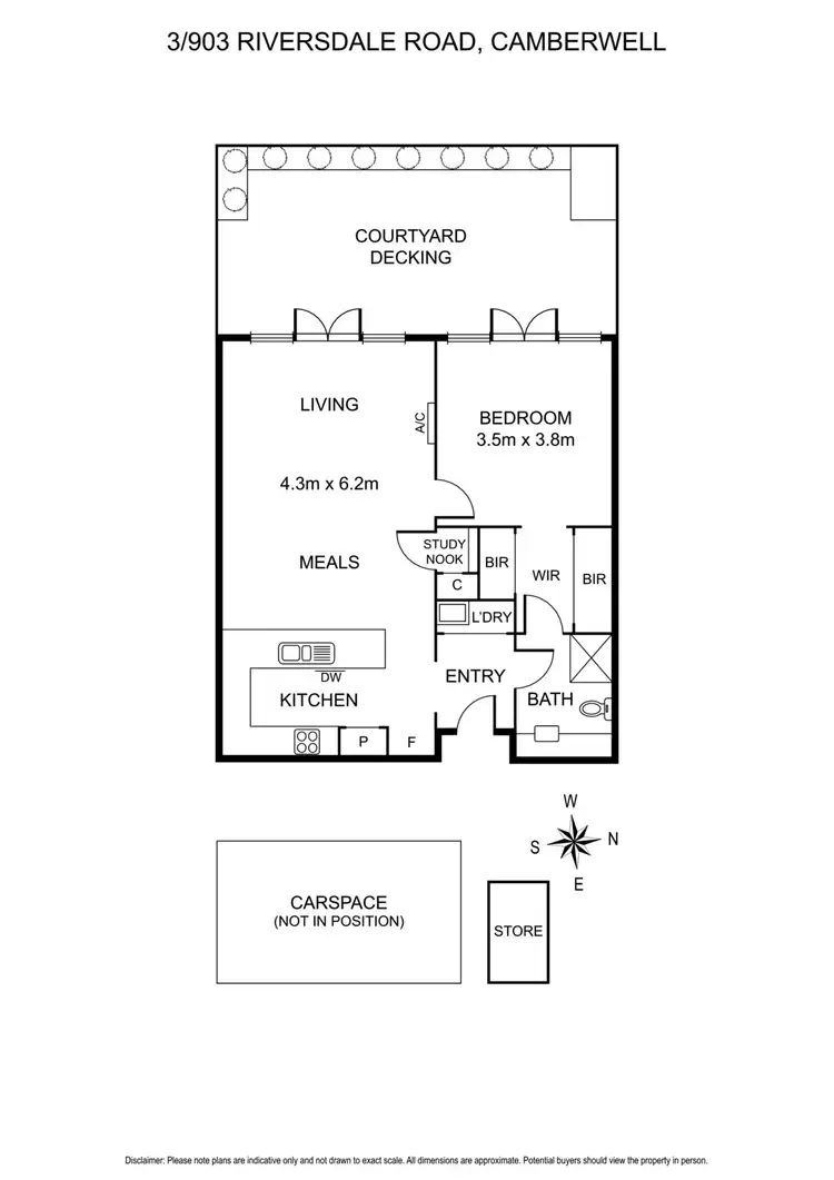 Floorplan of Homely apartment listing, 3/903 Riversdale Road, Camberwell VIC 3124