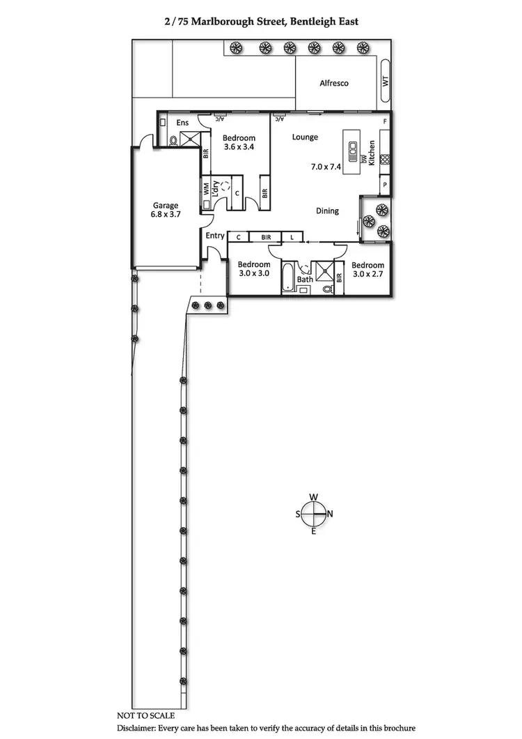 Floorplan of Homely unit listing, 2/75 Marlborough Street, Bentleigh East VIC 3165