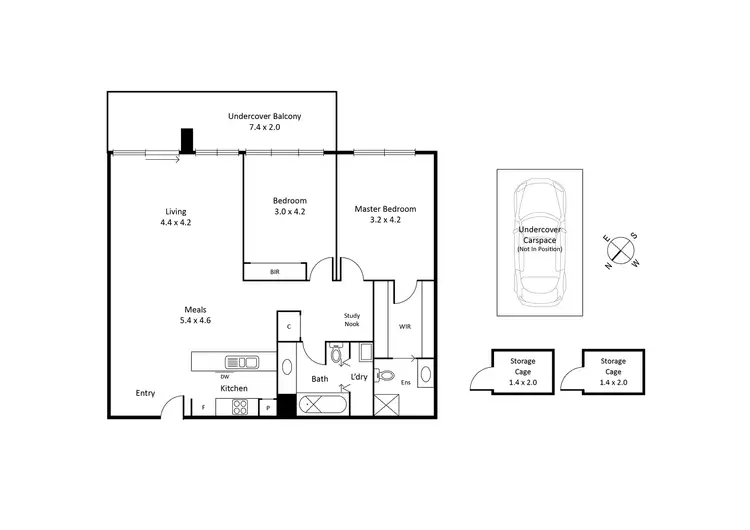 Floorplan of Homely apartment listing, 503E/126 Rouse Street, Port Melbourne VIC 3207