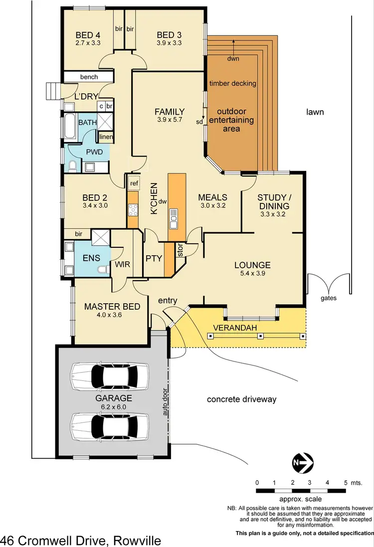 Floorplan of Homely house listing, 46 Cromwell Drive, Rowville VIC 3178