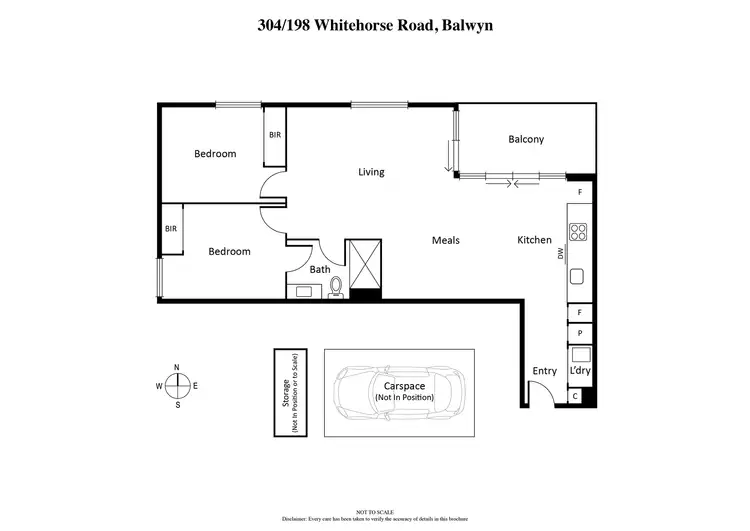 Floorplan of Homely apartment listing, 304/198 Whitehorse Road, Balwyn VIC 3103