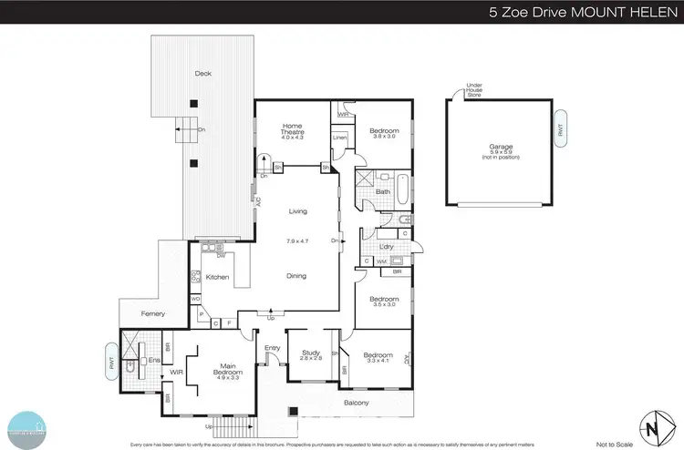 Floorplan of Homely house listing, 5 Zoe Drive, Mount Helen VIC 3350
