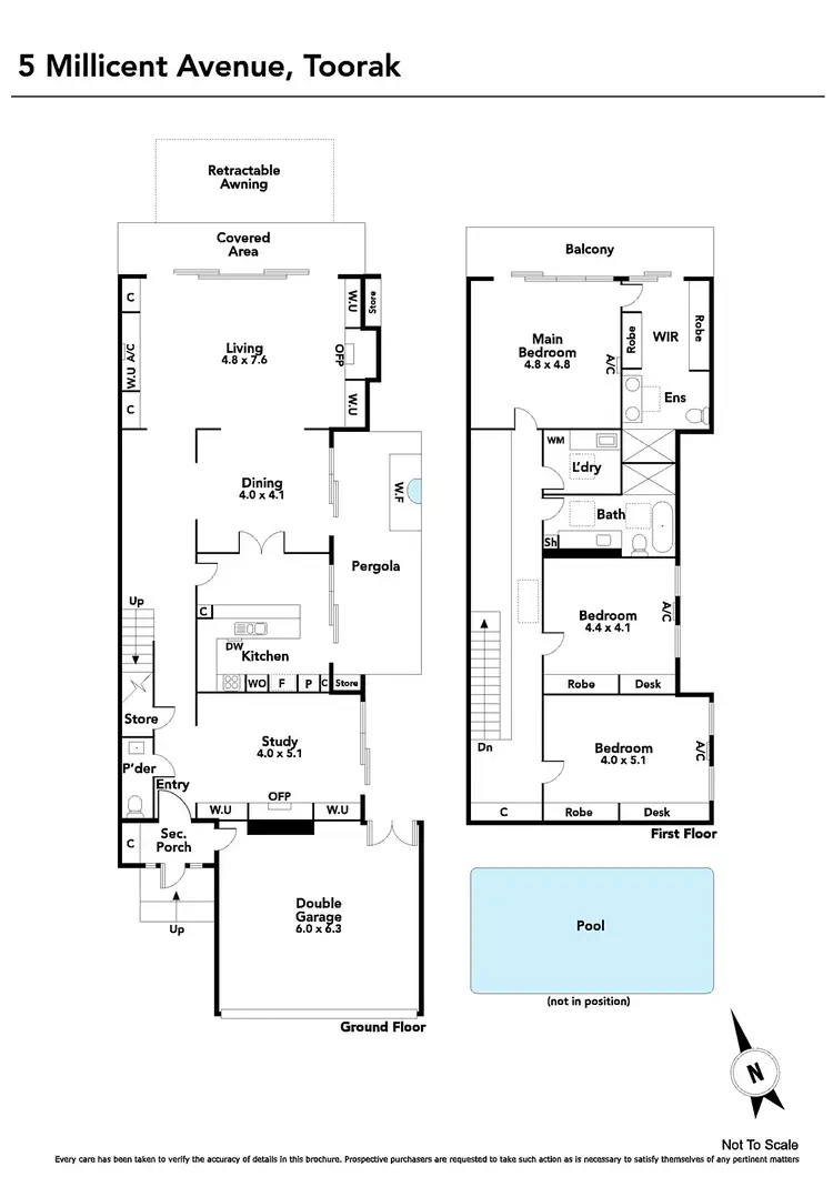 Floorplan of Homely house listing, 5 Millicent Avenue, Toorak VIC 3142