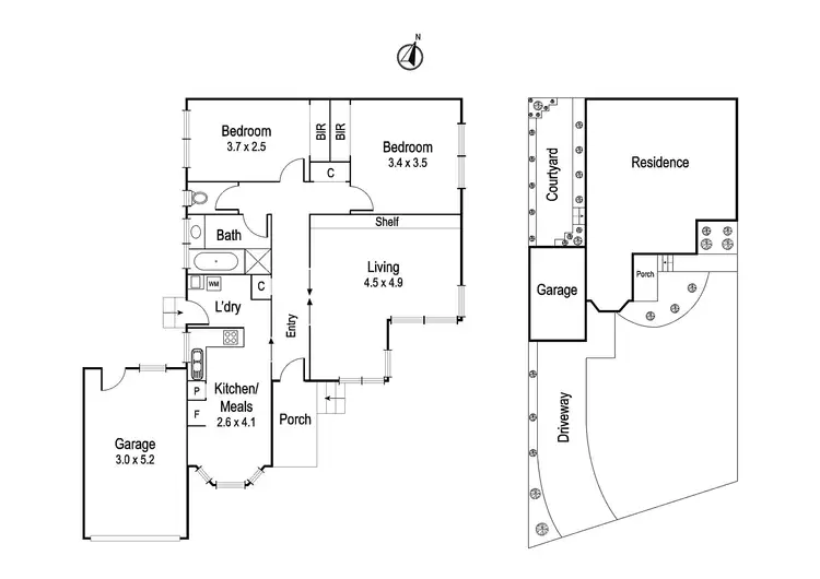 Floorplan of Homely unit listing, 1/14 Arden Crescent, Rosanna VIC 3084