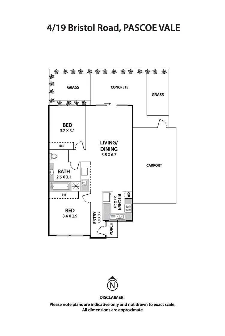 Floorplan of Homely unit listing, 4/19 Bristol Road, Pascoe Vale VIC 3044