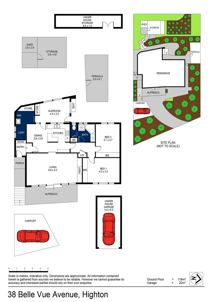 Floorplan of Homely house listing, 38 Belle Vue  Avenue, Highton VIC 3216