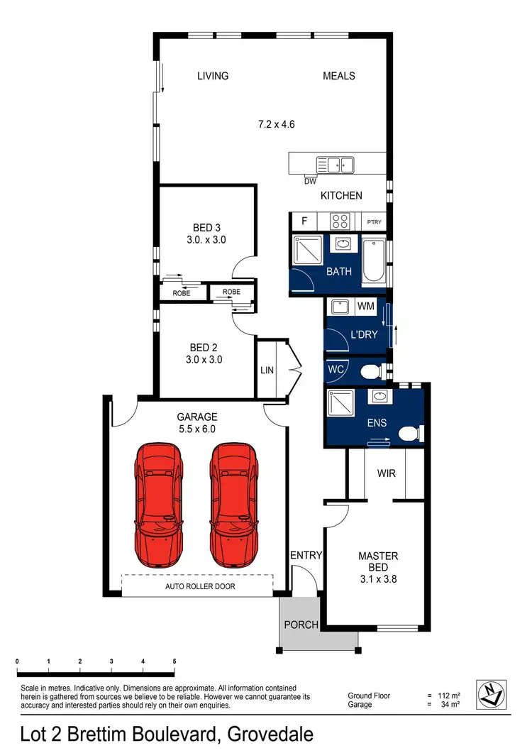 Floorplan of Homely house listing, 16 Brettim Boulevard, Grovedale VIC 3216