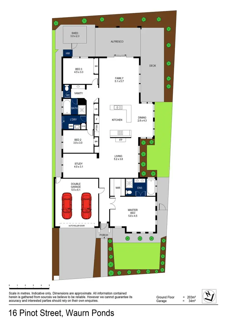 Floorplan of Homely house listing, 16 Pinot Street, Waurn Ponds VIC 3216