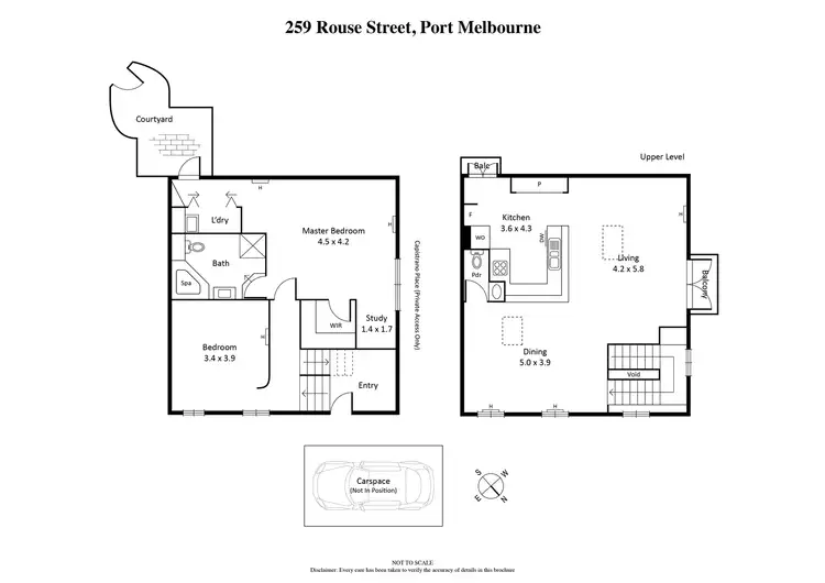 Floorplan of Homely townhouse listing, 259 Rouse Street, Port Melbourne VIC 3207