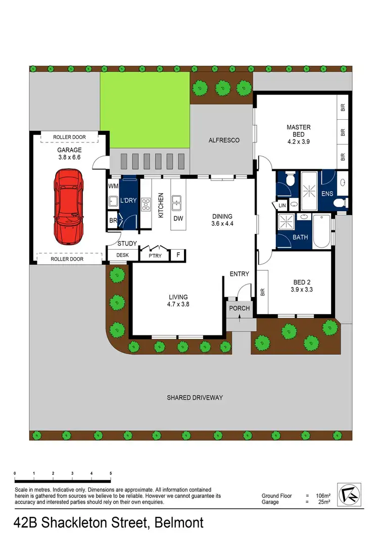 Floorplan of Homely townhouse listing, 42B Shackleton Street, Belmont VIC 3216
