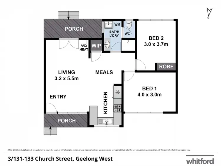 Floorplan of Homely unit listing, 3/131 Church Street, Geelong West VIC 3218