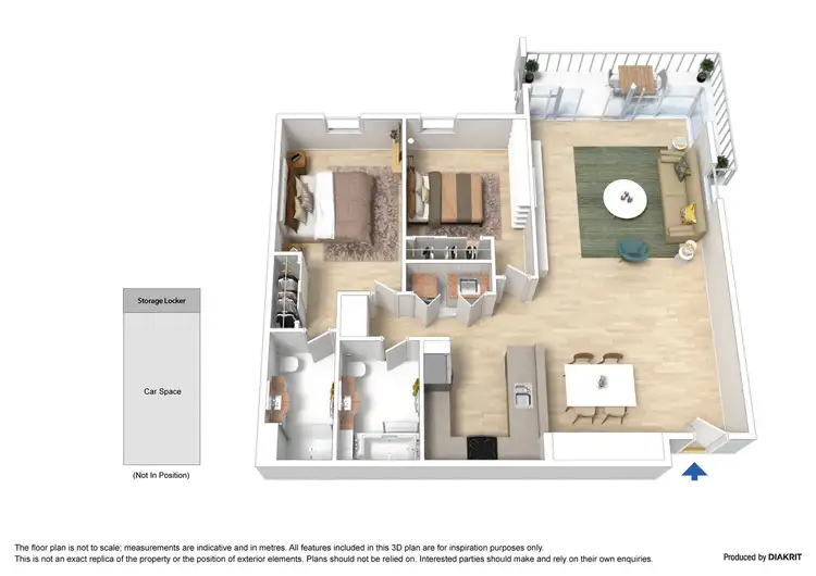 Floorplan of Homely apartment listing, 508/102 Wells Street, Southbank VIC 3006