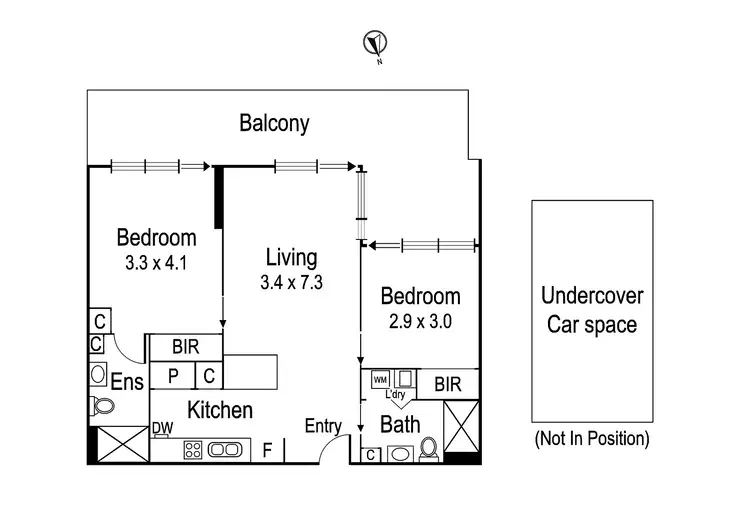Floorplan of Homely apartment listing, G11/1 Westley Avenue, Ivanhoe VIC 3079