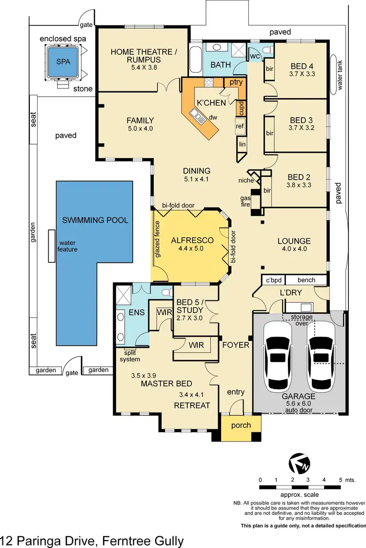 Floorplan of Homely house listing, 12 Paringa Drive, Ferntree Gully VIC 3156