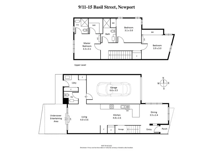 Floorplan of Homely townhouse listing, 9/11-15 Basil Street, Newport VIC 3015