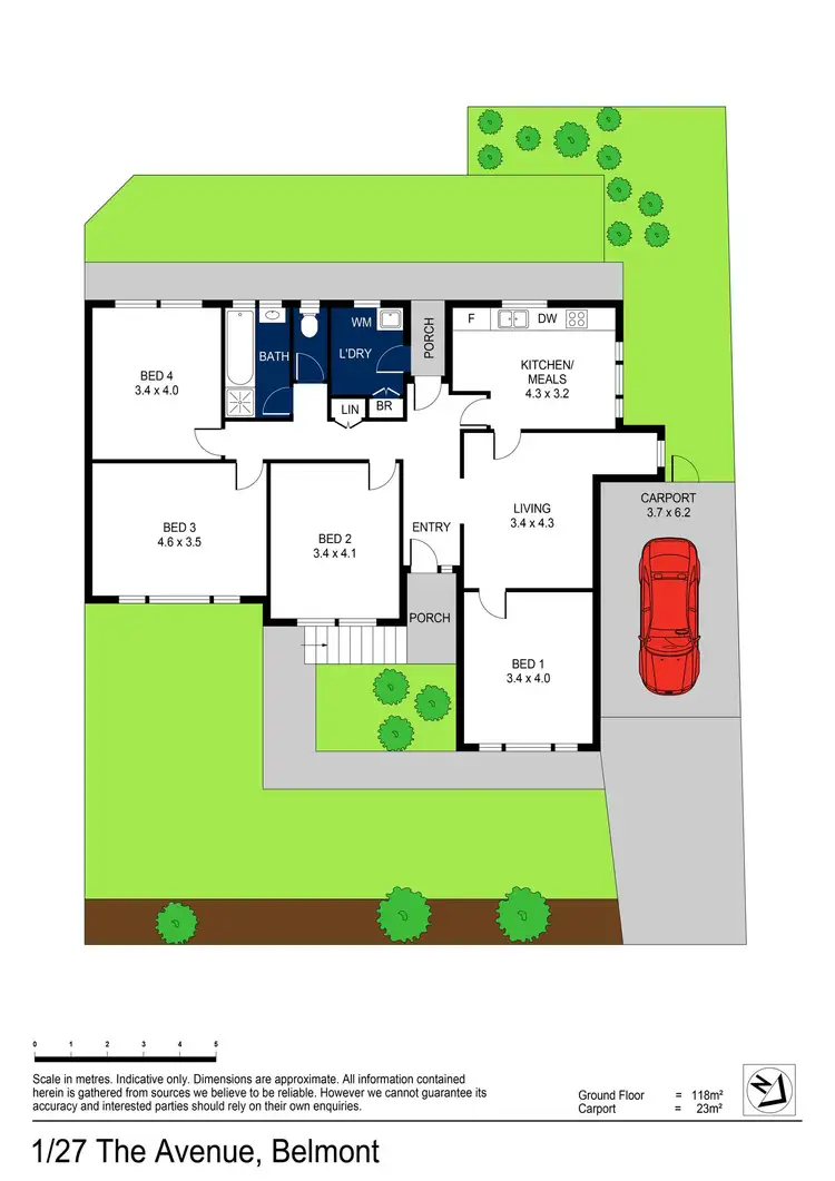 Floorplan of Homely townhouse listing, 1/27 The Avenue, Belmont VIC 3216