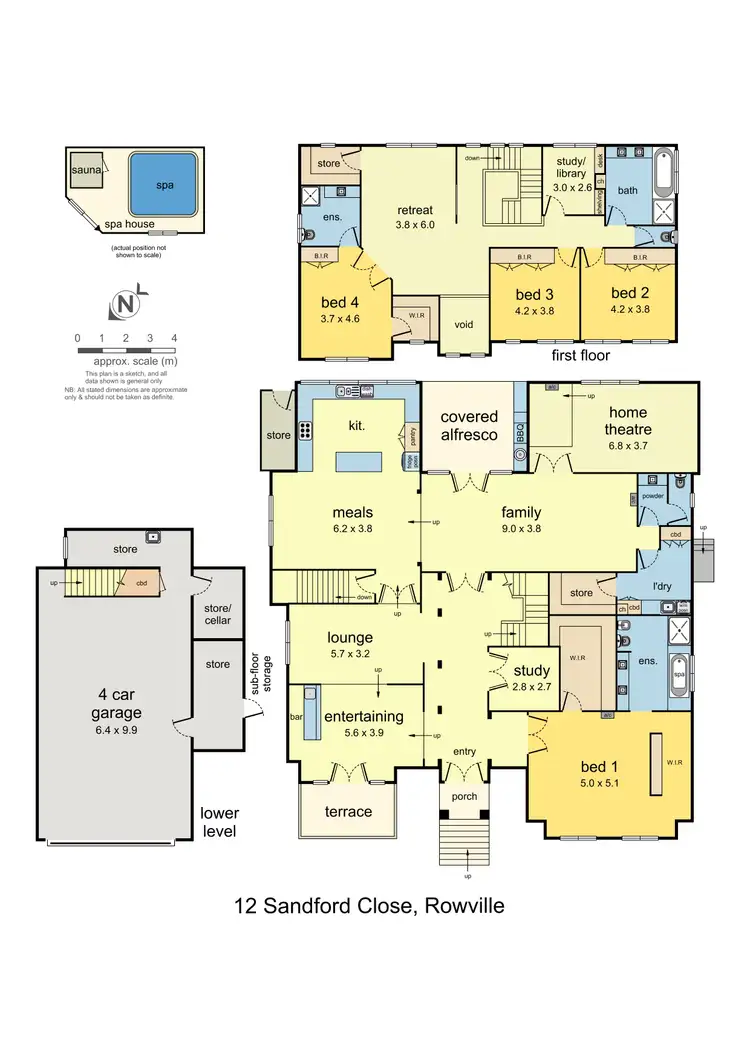 Floorplan of Homely house listing, 12 Sandford Close, Rowville VIC 3178