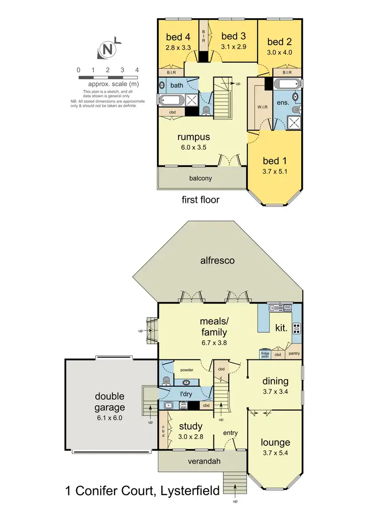 Floorplan of Homely house listing, 1 Conifer Court, Lysterfield VIC 3156