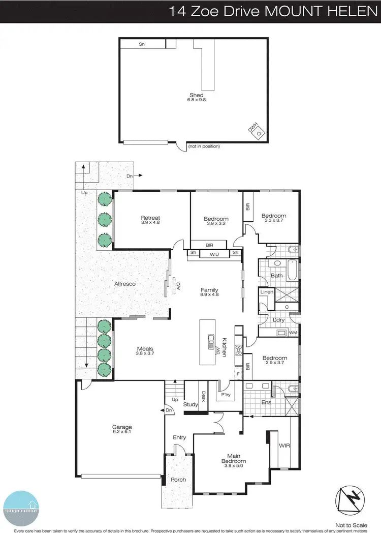 Floorplan of Homely house listing, 14 Zoe Drive, Mount Helen VIC 3350