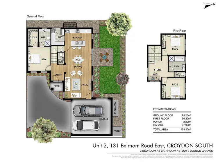 Floorplan of Homely townhouse listing, 131A Belmont Road East, Croydon South VIC 3136