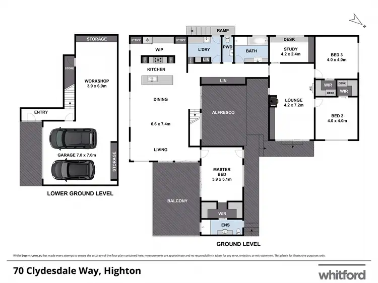 Floorplan of Homely house listing, 70 Clydesdale Way, Highton VIC 3216