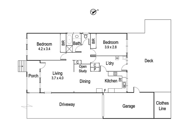 Floorplan of Homely unit listing, 7/82 Dunvegan Crescent, Macleod VIC 3085